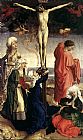 Rogier Paintings - Crucifixion by Rogier van der Weyden